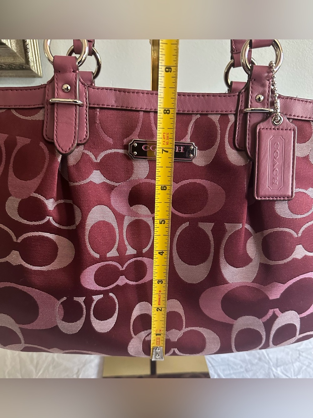 Coach Pink Gallery Optic Signature Y2K Tote - Picture 13 of 16